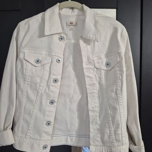 AG Adriano Goldschmied Off-White Denim Jacket